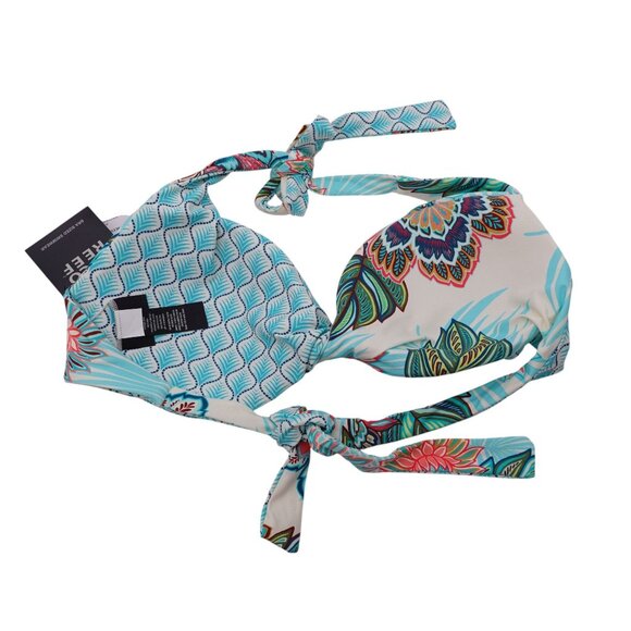 NWT Coco Reef Verso Reversible Bra-Sized Twist-Front Bikini Top Sz 32/34D Multi - Picture 12 of 13
